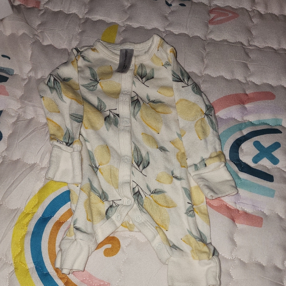 Baby Onesie with Lemon Print